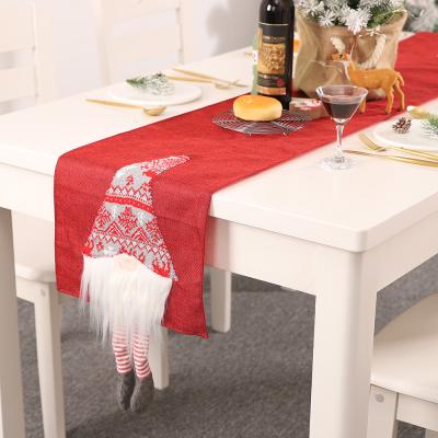 China Scandinavian Santa Gnome Decorative Table Linens Holiday Christmas Table Runner for Christmas Decoration for sale