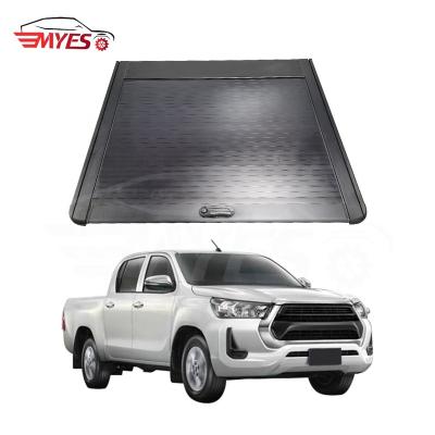 China Locking pickup aluminum waterproof accessories truck retractable aluminum tonneau cover roll for toyota hilux 2021 for sale