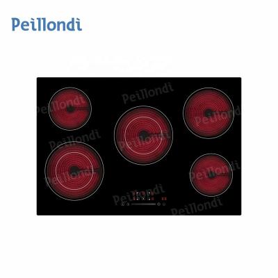 China Hotel 77cm Electric Radiant Ceramic 5 Burner Hob Stove For Kitchen Appliance for sale