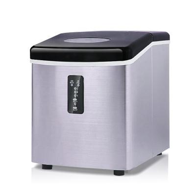 Cina Mini 15kg domestic and commercial ice maker 9 ice grid anti fingerprint stainless steel ice cream machine in vendita