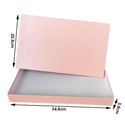 China Recyclable Heaven And Earth Cover Gift Packaging Box Printed Pink Cardboard Saree Box for sale