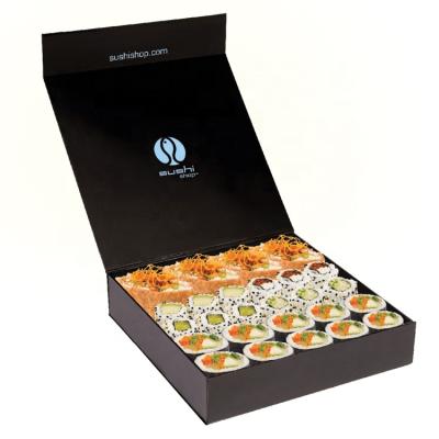 China Recyclable Luxury Magnetic Gift Sushi Package Box Packaging Paper Magnet Take Out Packaging for sale