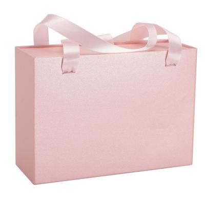 China Recyclable Drawer Box Rinbon Gift Packaging With Custom Large Handl Large Package for sale