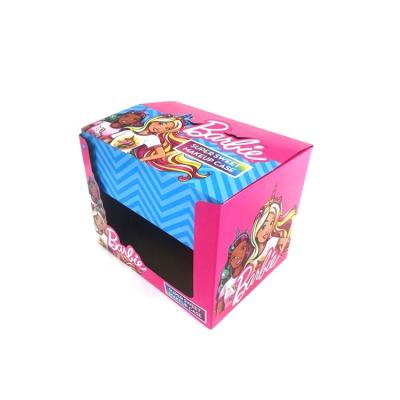 China Disposable Custom Logo Box Kids Rag Dolls Toys Children Paper Corrugated Board Packaging Boxes With Window for sale