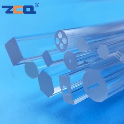 China All Shapes Fused Quartz Rod JGS3 260-3500nm Infrared Quartz Tube for sale