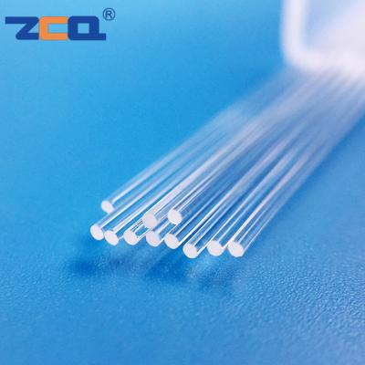 China Custom Fire Resistance Quartz Glass Rod Transparent Color Fused Silica Rod for sale