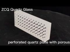 Perforated Machining Quartz Glass Plate With Porous High Precision