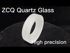 Machining Quartz Glass Transparent Fused Quartz Ring With Hole