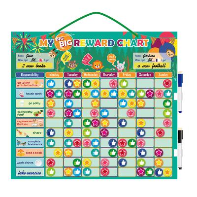 China Eco-friendly Education Toy Drawing Sketchbook Reward Chart With Magnet Sticker for sale