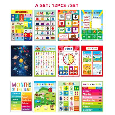 China paper & Preschool Educational Cardboard Poster for Kindergarten Homeschool Nursery Toddlers and Kids Amazon Amazon Classroom Ready to Ship 42x29cm for sale