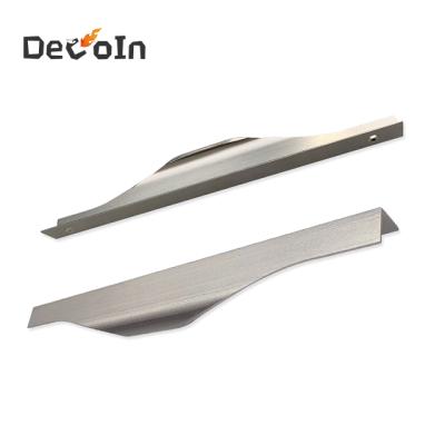 China Home Furniture Dark Edging Decorative Aluminum Pull Handles Dark Edging Anodized Furniture Handle Aluminum Profile Handle For Wardrobe Door for sale