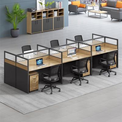 China Wholesale Modern Factory Office Furniture 4 Person Compartment Desk Partition Customized Modern Modular Office Workstation for sale