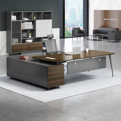 China Modern Luxury Extendable President Executive Computer Desk Executive Table Presidential L Shaped Office Furniture for sale