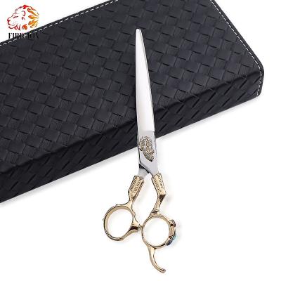 China 2022 New 7.0/7.5 Inch Gemstone Inlaid Dogs Pet Cutting Shears Golden Dog Grooming Scissors zu verkaufen