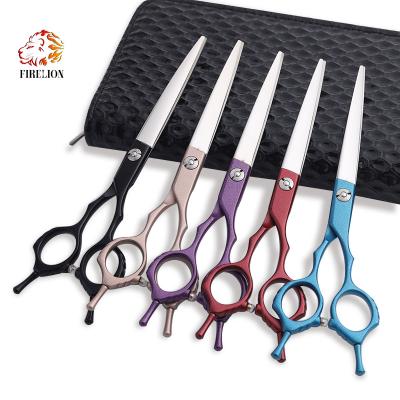 China High Quality Steel Firelion 6.5 Inch 440C Pet Hair Trimming Shears Dogs Cutting Grooming Scissors en venta