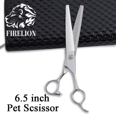 China Japanese Small Animals 440c Stainless Steel Pet Thinner Scissors Reverse Shears Thinning Scissors For Dogs for sale