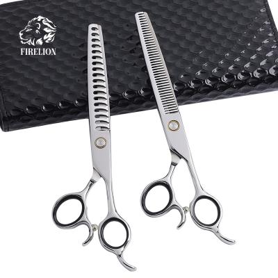 China New Dogs Pet Shears Shark Teeth Thinning Grooming Dog Scissors For Supplier 7.0Inch Blade for sale