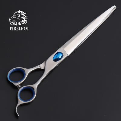 China Dogs Firelion 7.5 Inch Straight Dog Shears Stainless Steel Cutting Grooming Pet Scissors for sale