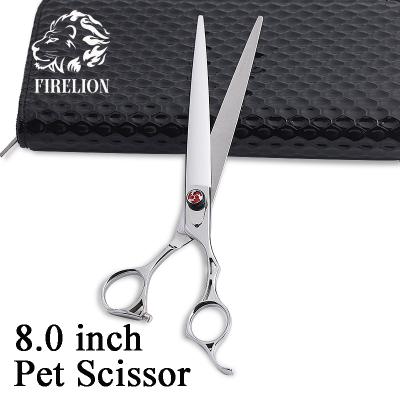 China High Quality Dogs Professional 8.0 Inch 440C Pet Hair Trimming Trimming Shears Dog Grooming Scissors for sale