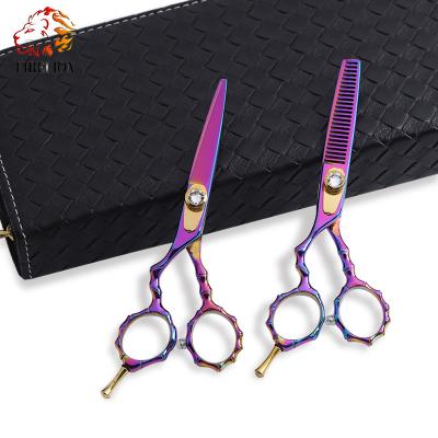 China Thinning Scissors 5.5 Inch Color Stainless Steel Hair Thinning Scissors Cutting Scissors Left Hand Hair Scissors for sale