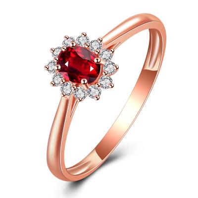 China Oval Ruby Stone Engagement Rings , Precious Stone Jewellery Kate Middleton Diana Inspired for sale