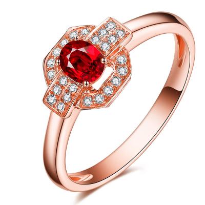 Chine Adaptez la bague à diamant aux besoins du client rouge avec la conception unique de pierre gemme naturelle à vendre