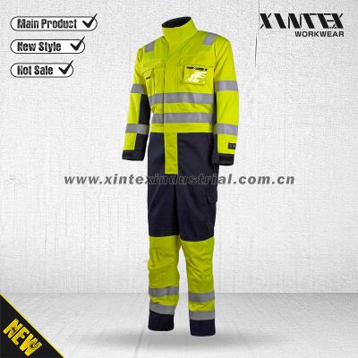 China Anti-failure ISO 11612/EN ISO 20471 Multinorm flame retardant coveall/Overall/Mutil summer work clothes for sale