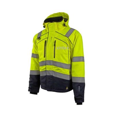 China High Visibility Anti-Shrink 2 In 1 Winter Jacket Anti-Static Anoraks Hi Vis Outerwear Workwear EN20471 Safety Coat Hi-Vis for sale