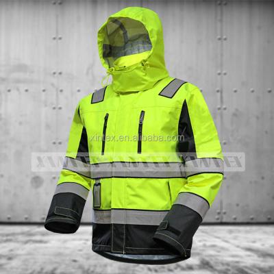 China EN20471The Best Water Proof High Visibility Waterproof Breathable Shell Jacket Workwear Safety Clothing for sale