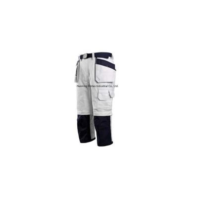 China Panter Pants Men's Work Wear Uniform Work Wear Trousers Cargo OEM White Painter Trousers With Codura Pockets And Zipper for sale