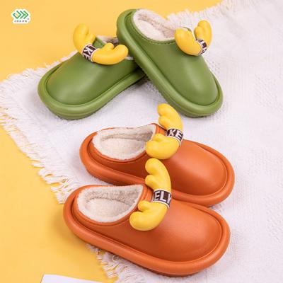 China Fashion Trend Winter Kids Home Slippers Kids Boys Warm Indoor Slippers Cotton Baby Shoes Girls Plush Slippers Cute Garden Shoes for sale