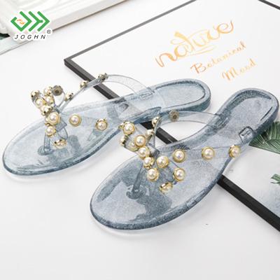 China Fashion Trend Fashion Jelly Slide Sandals Slippers Translucent PVC Women Slip On PVC With Customized Logo for sale