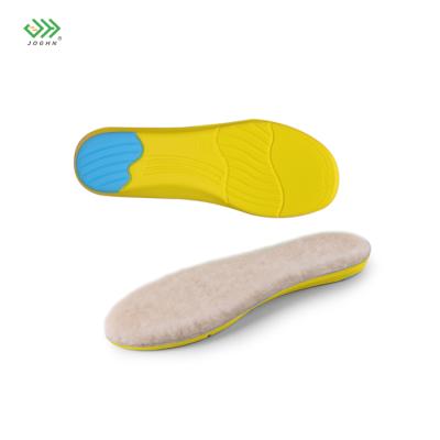 China Warm Comfort Winter Physical and Sports Activities JOGHN Amazone Hot Sale Insole Wool Felt Insole Sheepskin Fur Insoles for sale