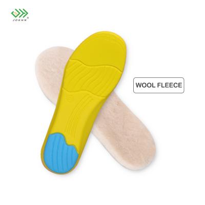 China JOGHN Physical and Sports Activities 100% Warm Wool Winter Wool Insoles for Woman Shoes PU Insole for sale