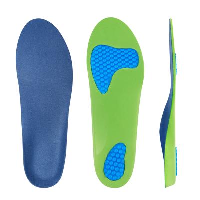 China Orthotic Shoe Insoles EVA Arch Support Plantar Fasciitis Shock Absorption Heel Teeth Inner Running Foot Pain With Gel Pad for sale