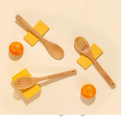 China Sustainable 6 Pieces Natural Bamboo Cookware Set Bamboo Wooden Spoons Spatula Kitchen Cooking Tools for sale