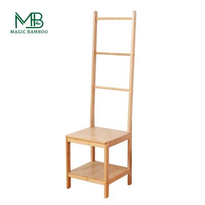 China New Style Sustainable Bamboo Chair 2 Tier Bamboo Chair For Bedroom Organizer for sale