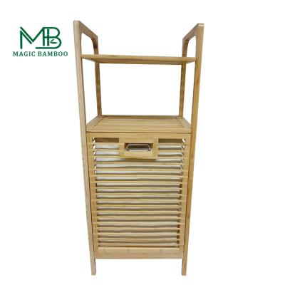 China High Quality Sustainable Bamboo Laundry Basket Bin Dirty Storage Clothes Storage Basket for sale