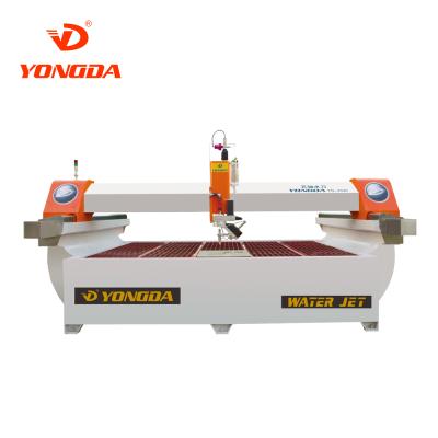 China Building Material Stores YONGDA YD2515 AC 5 Axis CNC Ceramic/Porcelain/Granite/Marble Jet Water Cutting Machine With Bevell Cutting for sale