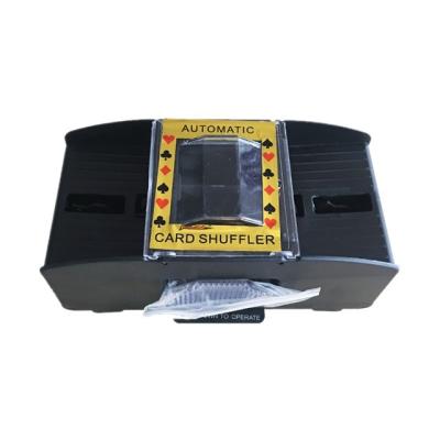 China Hot Sales 2 Deck Eco-friendly Card Shuffler Dealer Auto Plastic Playing Card Shuffler for sale