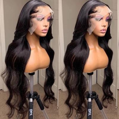 China Body Wave 30 Inch 13x6 HD Transparent Body Wave 30 Lace Wig Wavy 250% 4x4 Lace Closure Brazilian Water Frontal Hair Lace Wigs Body Wave Human Hair for sale