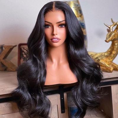 China Brazilian Straight Body Wave Lace Front Human Hair Wigs For Women Pre Plucked 4x4 13x4 13x6 Transparent Lace HD Frontal Wig for sale