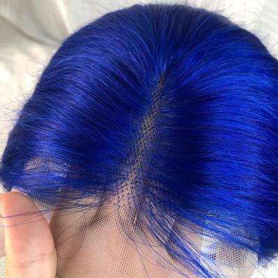 China Wholesale Brazilian Blue Green Wigs Human Hair 180% Remy Orange Blonde Pink Red Gray Colored Short Bob Cut Bob Lace Front Human Hair Wig Body Wave for sale