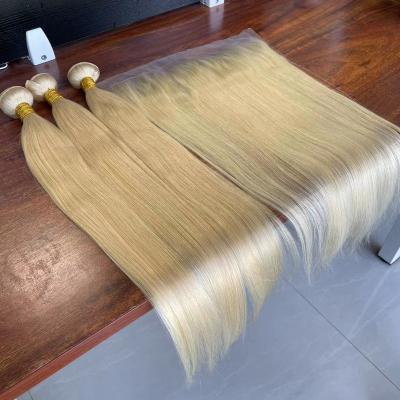 China Wholesale Curly Curl Cuticle Aligned Brazilian Virgin Hair Russian Blonde Hair Bundles Blonde Brazilian Virgin Hair Extension for sale