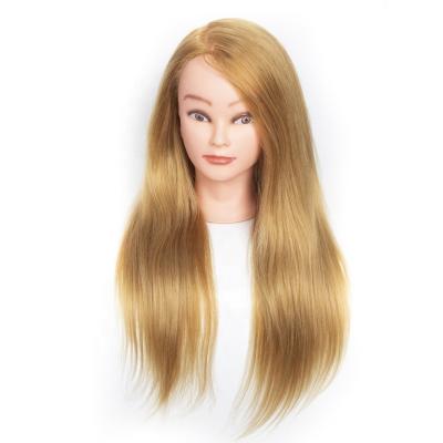 China Cosmetology Manikin Heads Realistic Mixed Training Manikin Factory Direct Sales Hair Doll Head Training Manikin Smile Model Head for sale