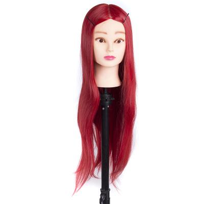 China Cosmetology Mannequin Heads Chemical Fiber Training Head Haircut Haircut Doll Hot Selling Braided Head for sale