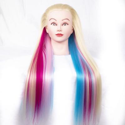 China Cosmetology Mannequin Heads Hot-selling Color Mannequin Head Braided Hair With Dummy Head for sale