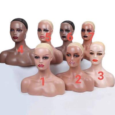 China With wig mannequin hair wig stand mannequin head with shoulder mannequin display head for wig display in stock for sale