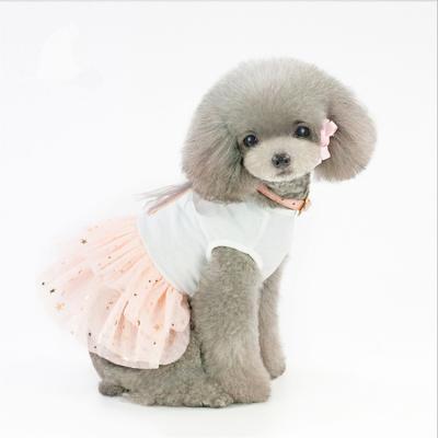 China Pure Princess Viable Style Manufacturers Pure Cotton Pet Dog Clothes Rabbit Doll Puppies Borders Pet Clothes Sale for sale