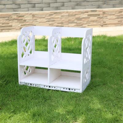 China Viable WPC Small White Wooden Waterproof Book Shelves for sale